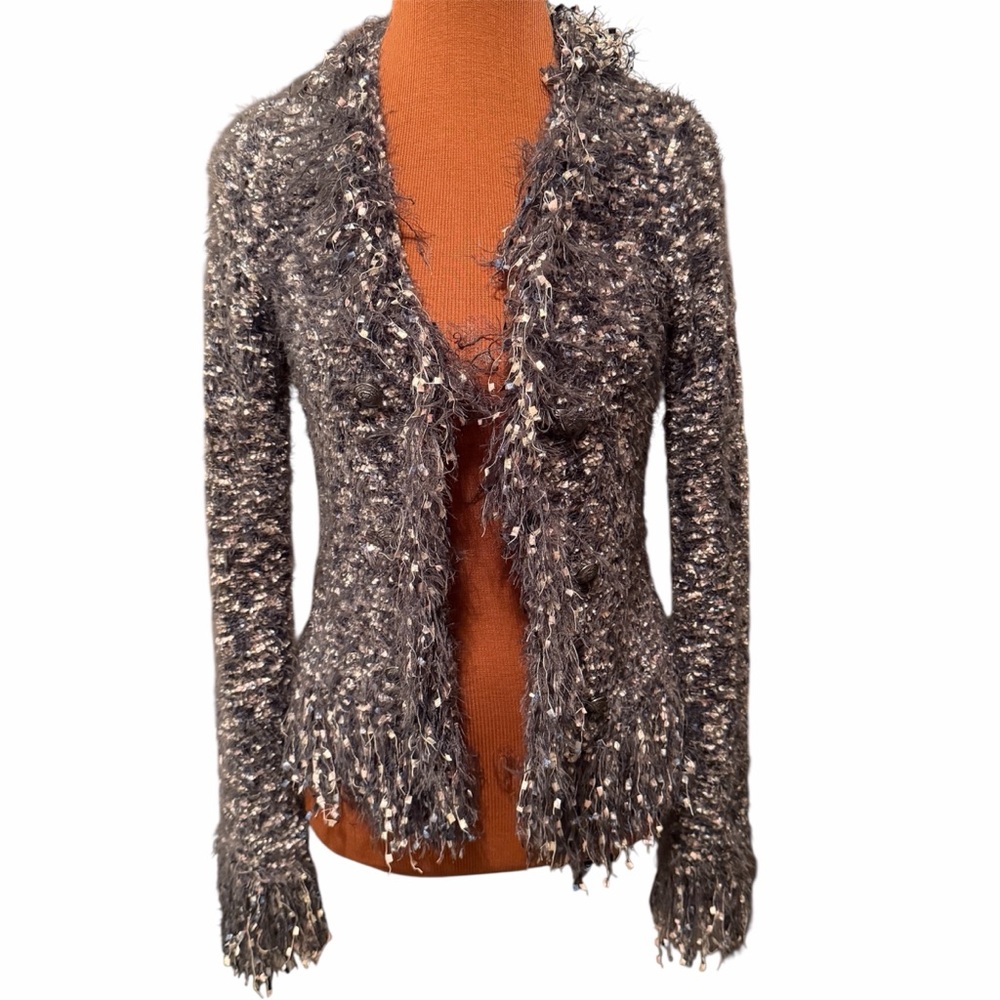 L'AGENCE Azure Fringe Cardigan Blazer Size XS